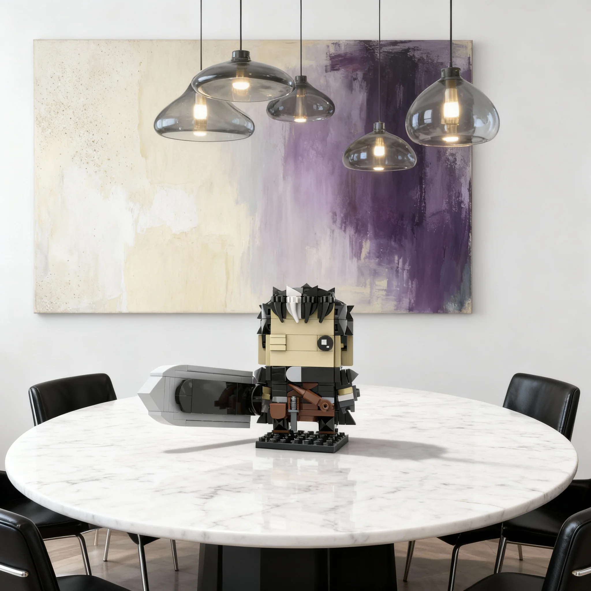 

246 деталей MOC Berserk Brickheadz: Модель Гутса (Чёрный) — конструктор, идея для рождественского подарка, развивающая игрушка для детей