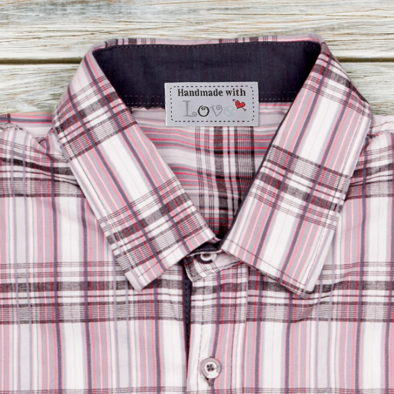 

100Pcs Love Handmade Tags Sew in Labels Durable Cotton Cloth Personalized Sewing Labels for Crochet Knitting Clothes Accessories