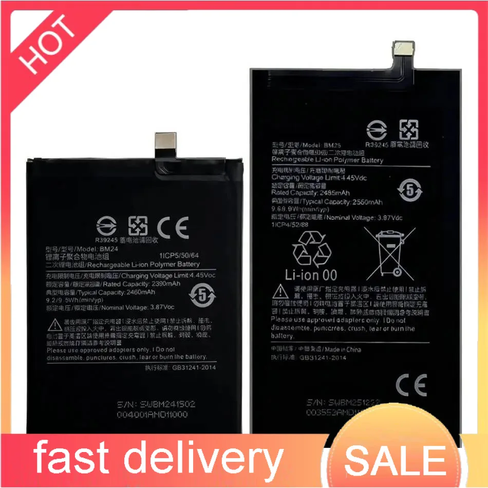 

2460Mah 2560Mah For Xiaomi MI Mix Fold 1 1St M2011J18C Mobile Phone Battery BM25+BM24 Safe Long Lasting