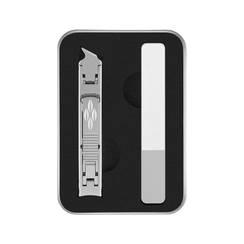 

Double head multifunctional folding nail clipper anti-splash nail clipper oblique stainless steel single