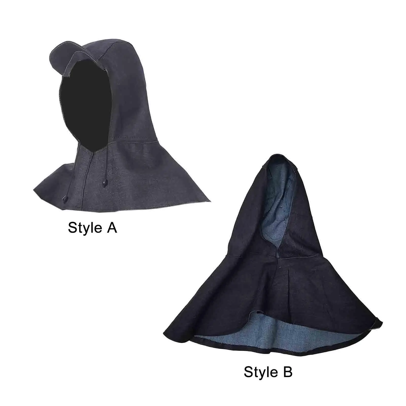 Denim Welding Cap Hood with Neck Shoulder Drape Welding Headgear Spark Proof Labor Protection for Carpentry Accessory Sturdy