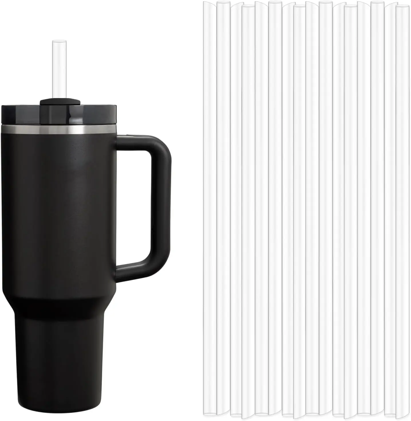 

100 шт. 12-дюймовых удлиненных одноразовых трубочек для стаканов объемом 40 и 30 унций, в индивидуальной упаковке