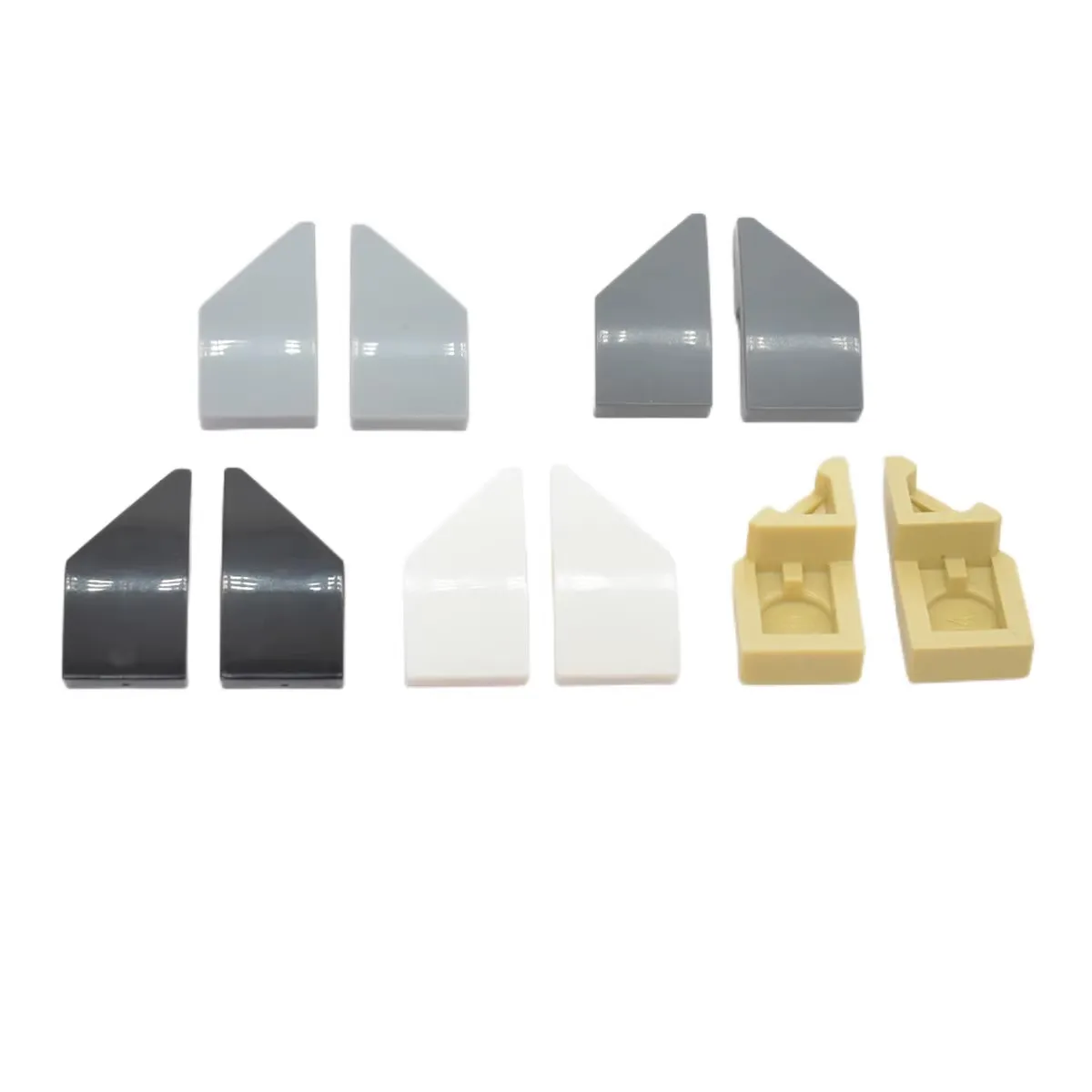 10PCS 29119 Wedge 2x1with Stud Notch Right Block Moc Color Compatible with Brick DIY Children's Toy Assembly
