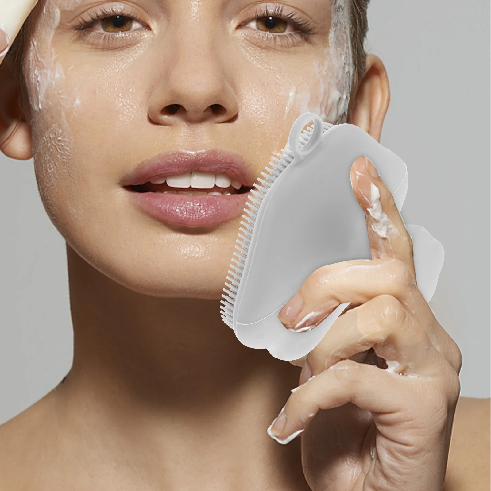 Siliconen gezichtsborstel Zachte haren Diepe reiniging Peeling voor vrouwen Gezichtsreinigingshulpmiddel Zachte huidverzorging Douchelichaam