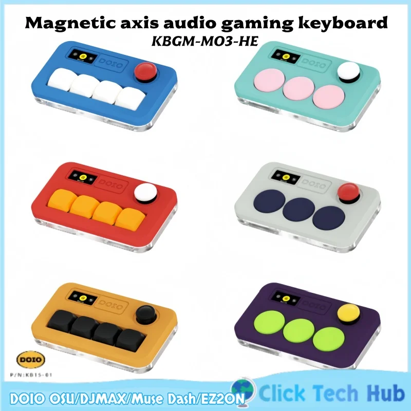 Doio Magnetic Axis Audio Gaming Keyboard Mini Cnc Low-Profile Mechanical Keyboard 3/4key Osu/Djmax/Muse Dash/Ez2on Portable