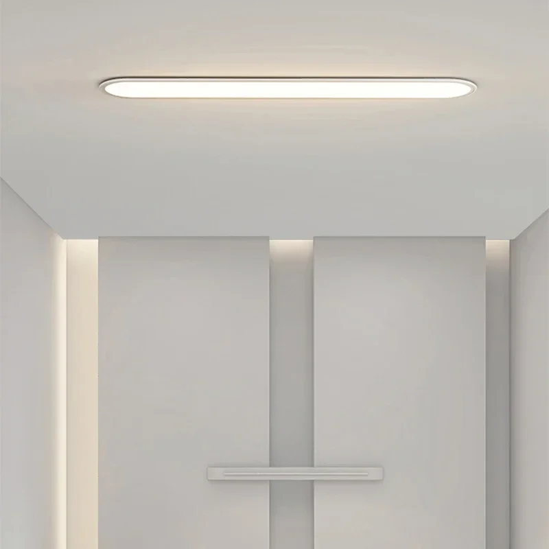 Imagem -05 - Moderno Led Ultra-fino Luz de Teto para Longo Corredor Sala Estar Quarto Vestiário Lâmpada do Teto Luminárias Interiores