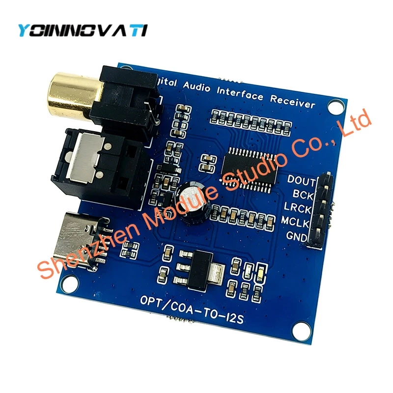 1pcs CS8416 SPDIF Receiver Module Optical Coaxial to I2S IIS Converter Board 24bit 192kHz Digital Audio Interface Adapter
