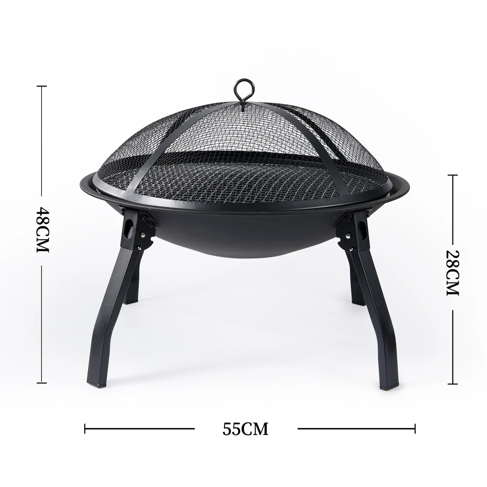 Barbecue GrillOutdoor Charcoal Barbecue Grill TableCharcoal HeatingFire Pit