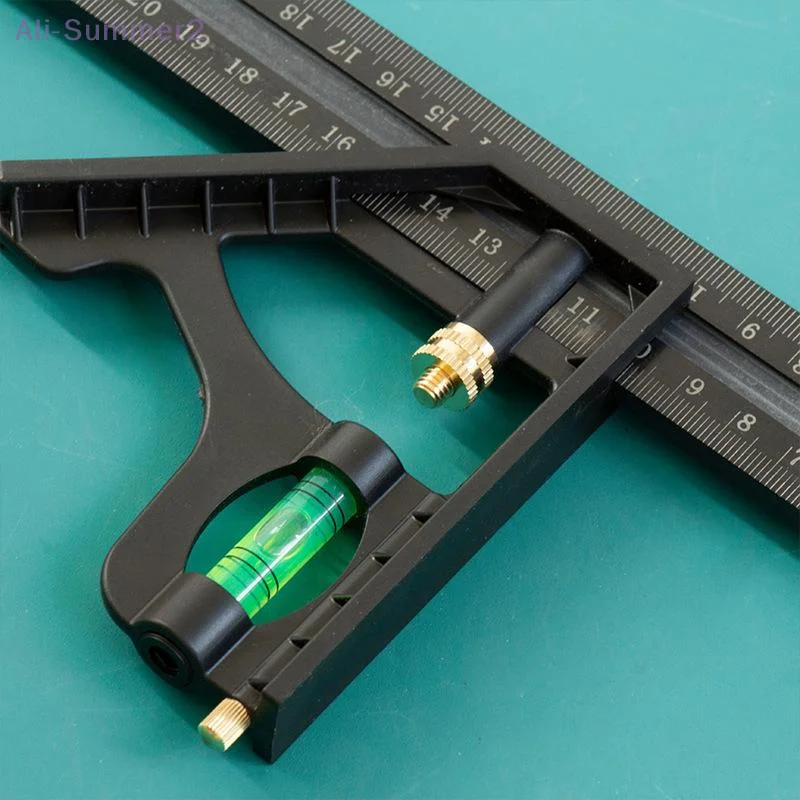 {MX} 15/20/25 سم مجموعة مهندس قابلة للتعديل مسطرة مربعة 45/90 درجة مسطرة الزاوية اليمنى مع مقياس مستوى الفقاعات #3