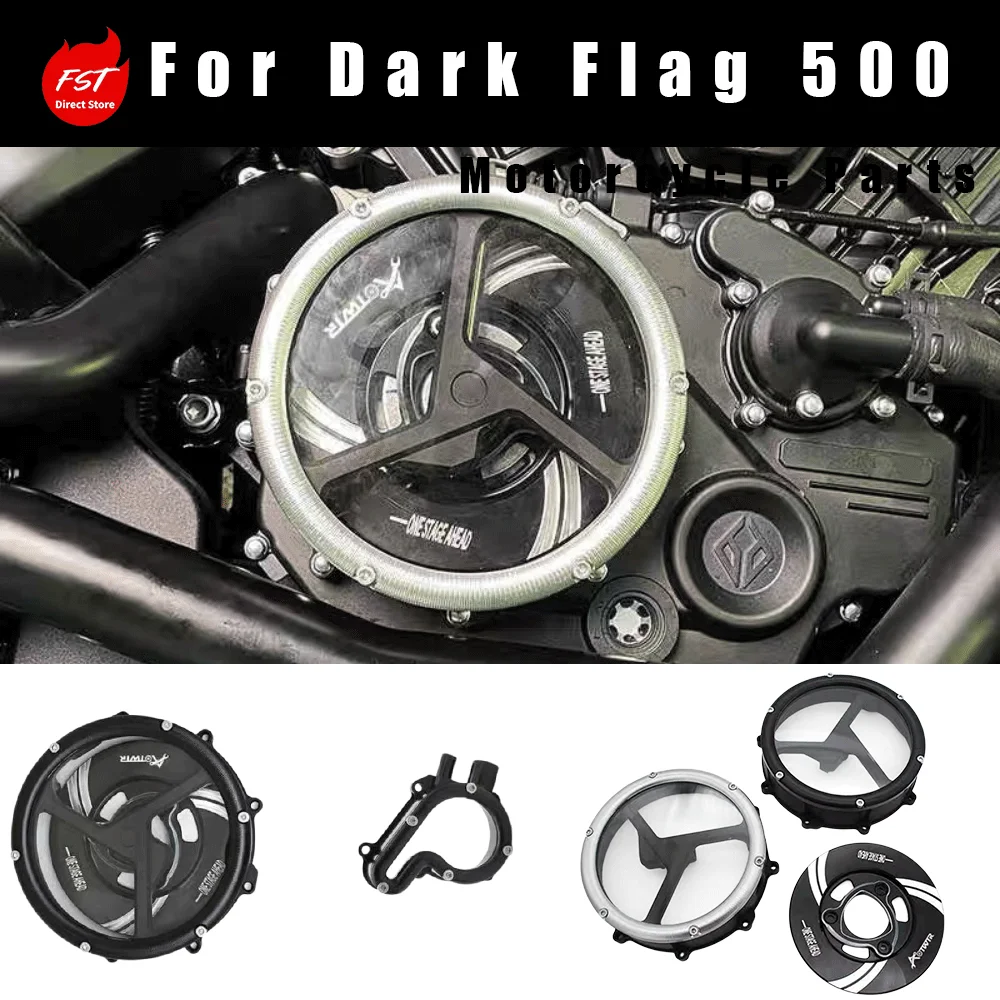 For Benda Dark Flag 500, Modified Transparent Clutch Cover, Engine Clear Cover