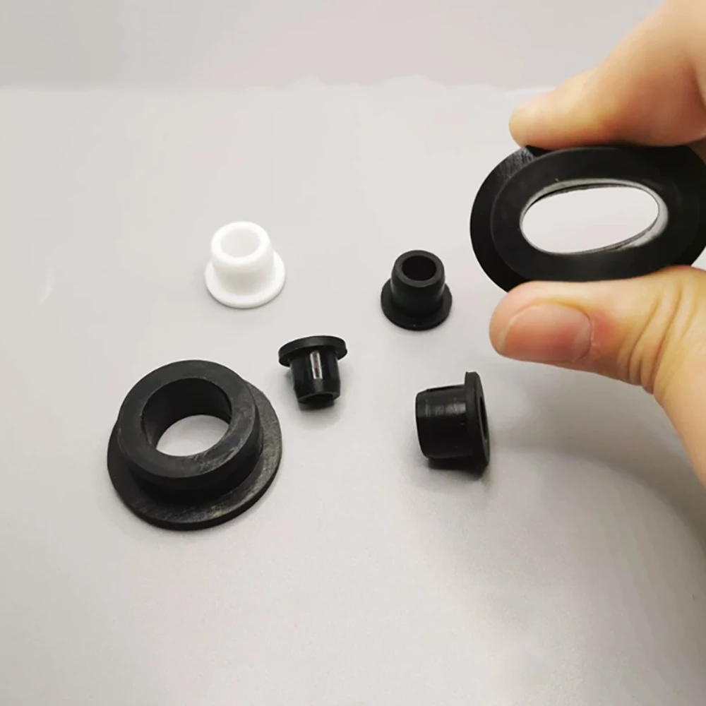 1Pcs Round Hollow Silicone Rubber Caps Grommet Hole Plug Wire Cable Wiring Protect Bushes O-rings Sealed Gasket 5mm-51.3mm