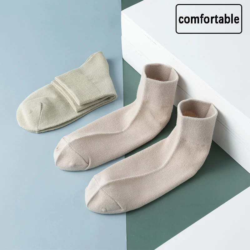 5 Pairs/Lot Women Cotton Socks Pure Color Breathable Mesh Candy Color Comfortable Women Socks Simple Fashion Gift Socks 2022 NEW