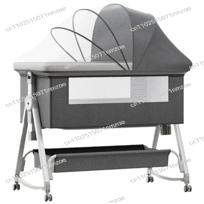 for Home and Travel Portable Crib, Baby Cradle, Foldable Multi-functional Bed, Children’s Large Spliced Bed