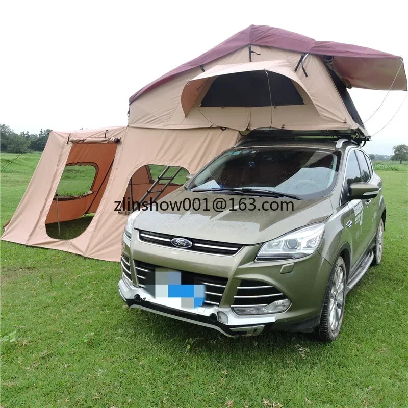 YL  4-6 person car tent Waterproof Sunshade Folding Roof Top Pop-up Car Camping Outdoor Tent with Awning