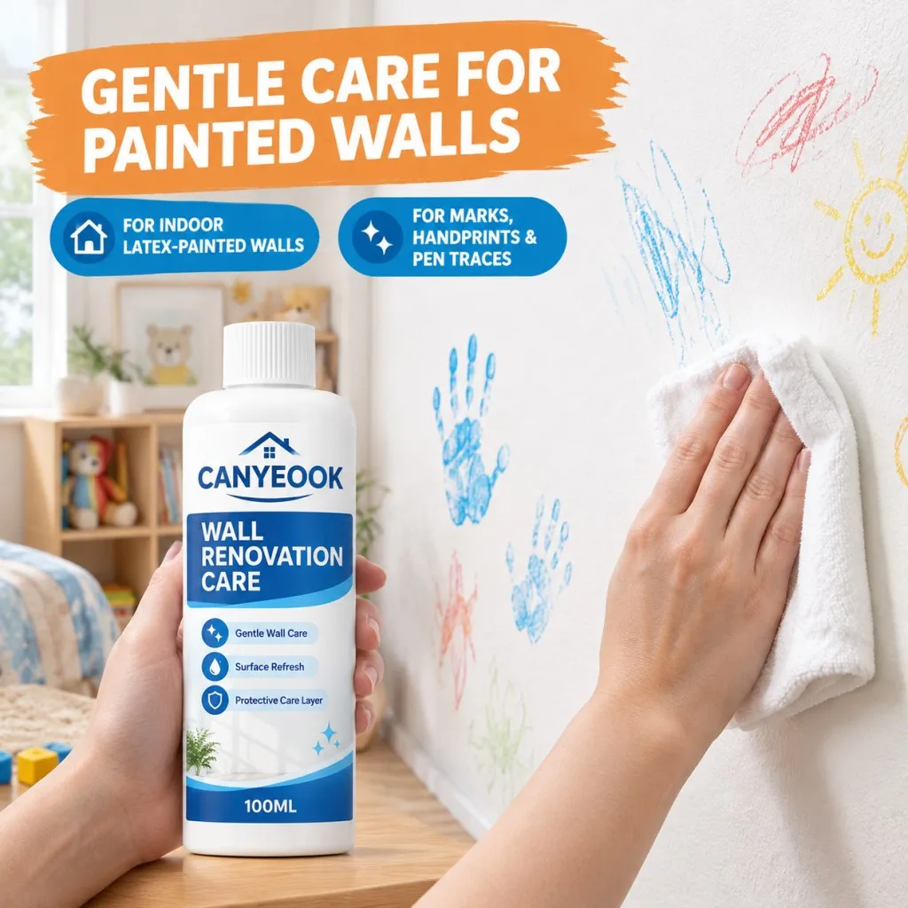 CANYEOOK Wall Renovation Spray 100ml Remove Stains Restore White Gentle for Latex Paint Kitchen Kids Room Wall Care