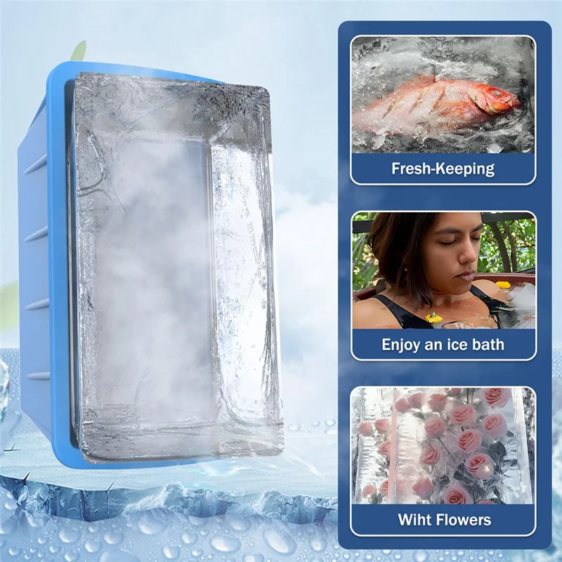 

ABWR-Extra Large Ice-Cube Molds 4Pack Silicone Ice Block Molds For Ice Plunge Tub, Reusable Ice-Cube Trays For Freezer