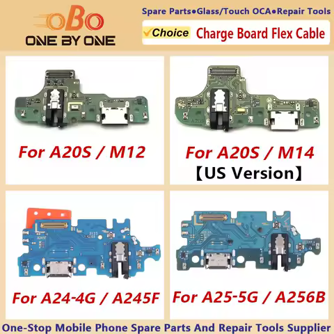 USB Charging Board Flex Cable For Samsung A20 A20S M12 M14 A21 A22 A23 A24 A25 4G 5G USB Charger Port Dock Connector Replacement
