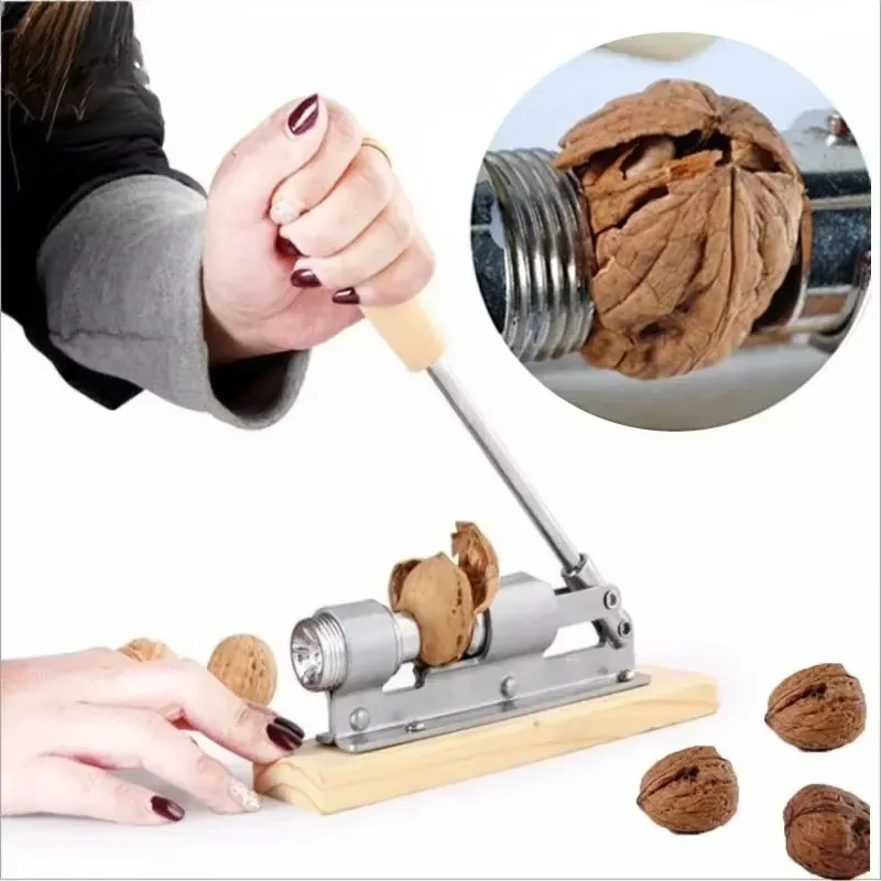 Manual Nut Cracker Stainless Steel Mechanical Sheller Kitchen Tools Pecan Filbert Walnut Nutcracker Fast Opener Nutcracker Clamp