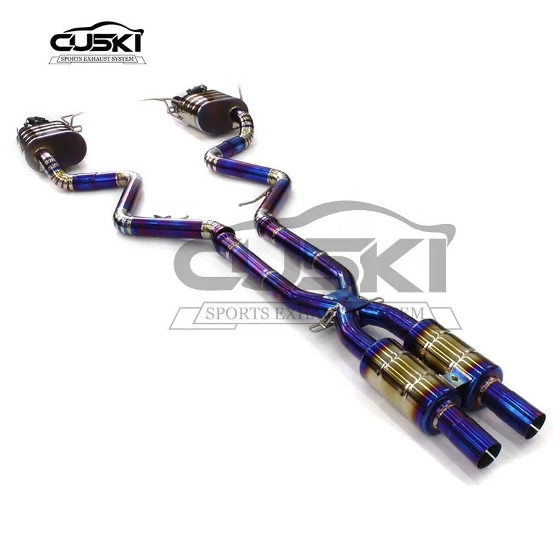 High Flow Catback Exhaust For BMW 335i 335 N54 E90 E92 Titanium alloy automobile Exhaust Modification Exhaust valve control Pipe image 3