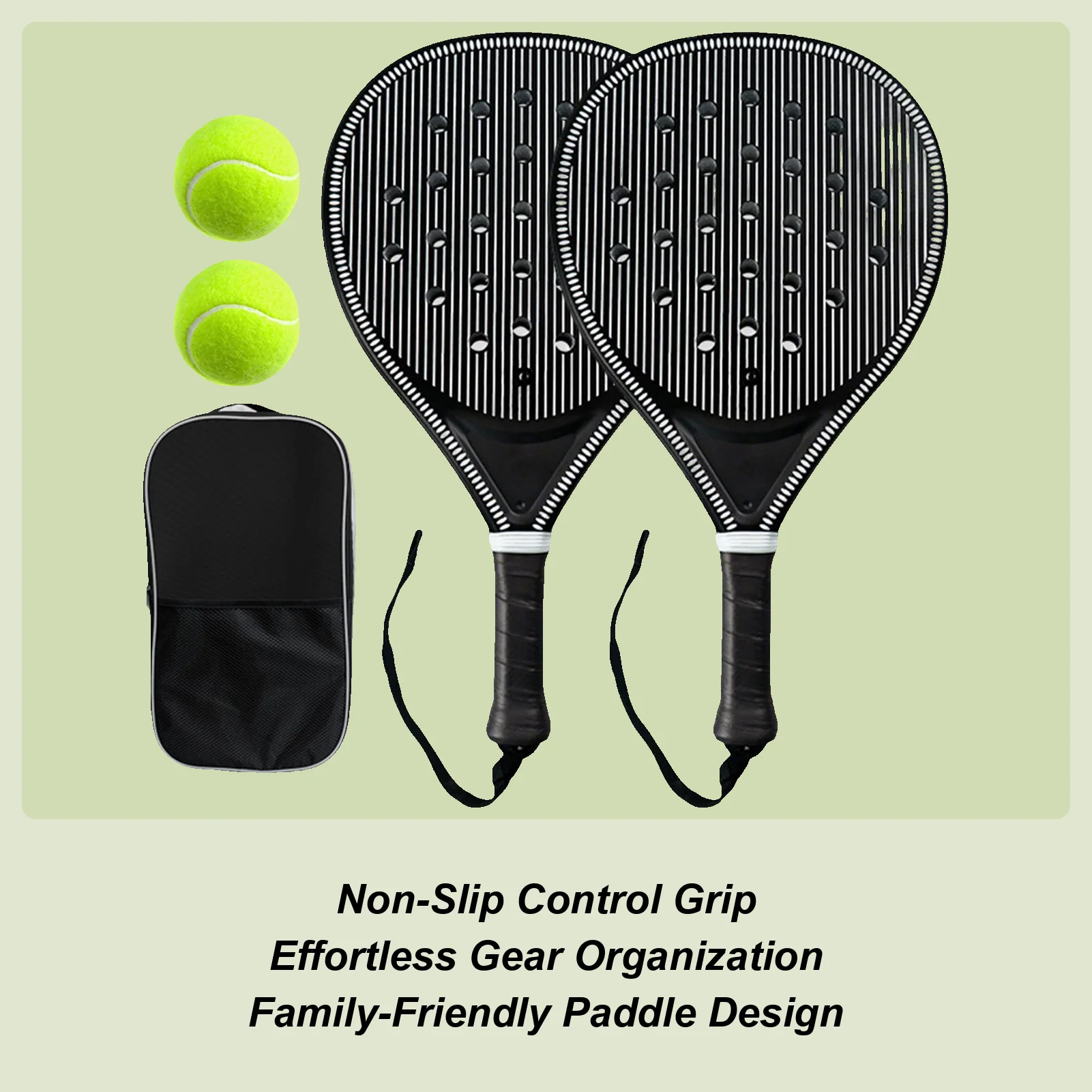 

Ракетка для пиклбола из углеродного волокна, легкая, нескользящая, портативная, набор ракеток для падлбординга для женщин, детей и взрослых, для спортивных игр