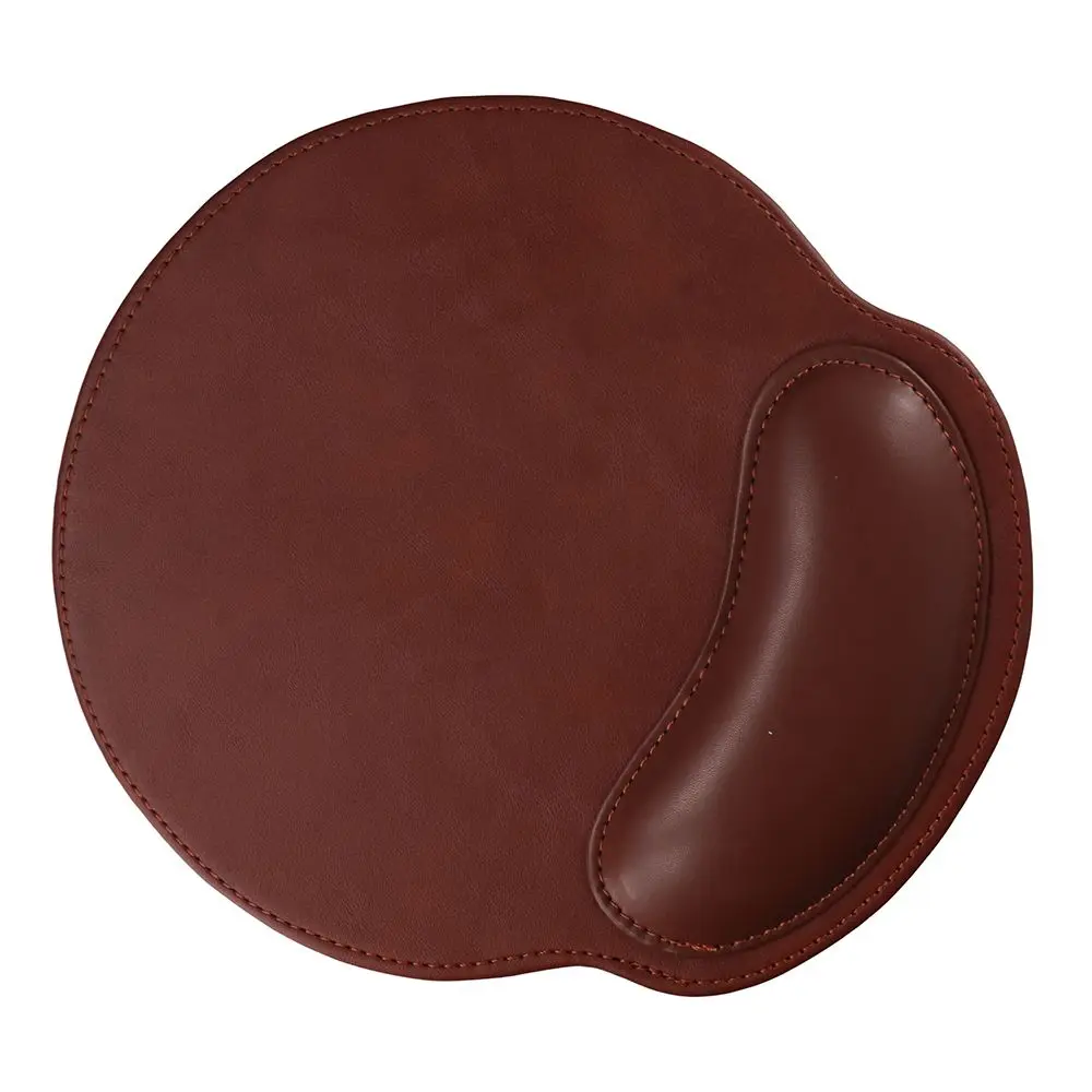 لوحة ماوس من جلد البولي يوريثان مقاومة للماء، مريحة لدعم المعصم، قاعدة غير قابلة للانزلاق، الكتابة وتخفيف الآلام #3