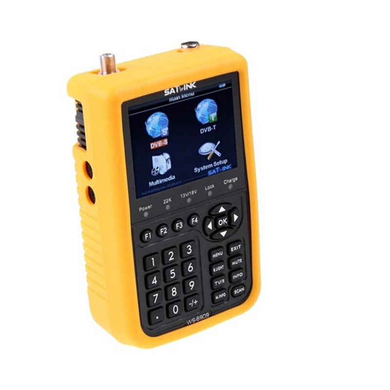 Satlink WS-6909 3.5 بوصة DVB-S & DVB-T Combo Signal Finder، WS 6909 مقياس إشارة الأقمار الصناعية الرقمية والأرضية #1