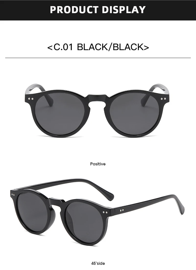 Retro Runde Polarisierte Sonnenbrille Männer Frauen Klassische Geschenke Sonnenbrille Männliche Mode Alle Jahreszeiten Driving Shades – Detail 7