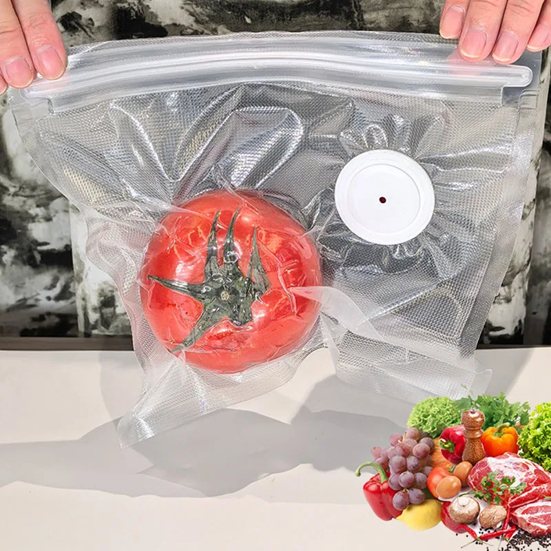 Upgraded Version vacuum food storage bag zipper bag set USB electric pump vacuum sealing bag BPA-free plastic vacuum bag