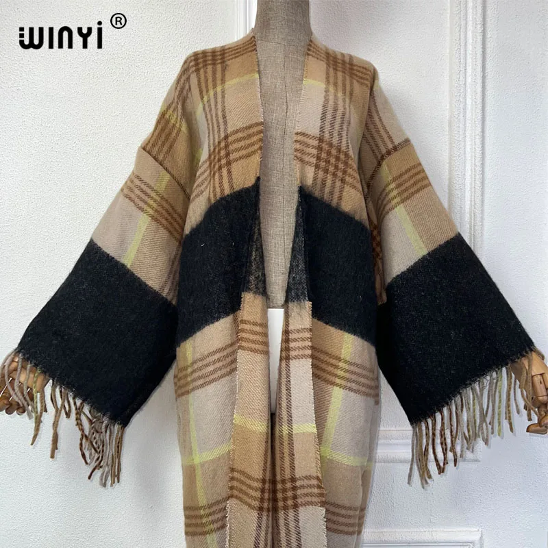 WINYI African winter cardigan dress for women new maxi OverCoat Thick Warm long down coat Middle East autumn abaya kaftan