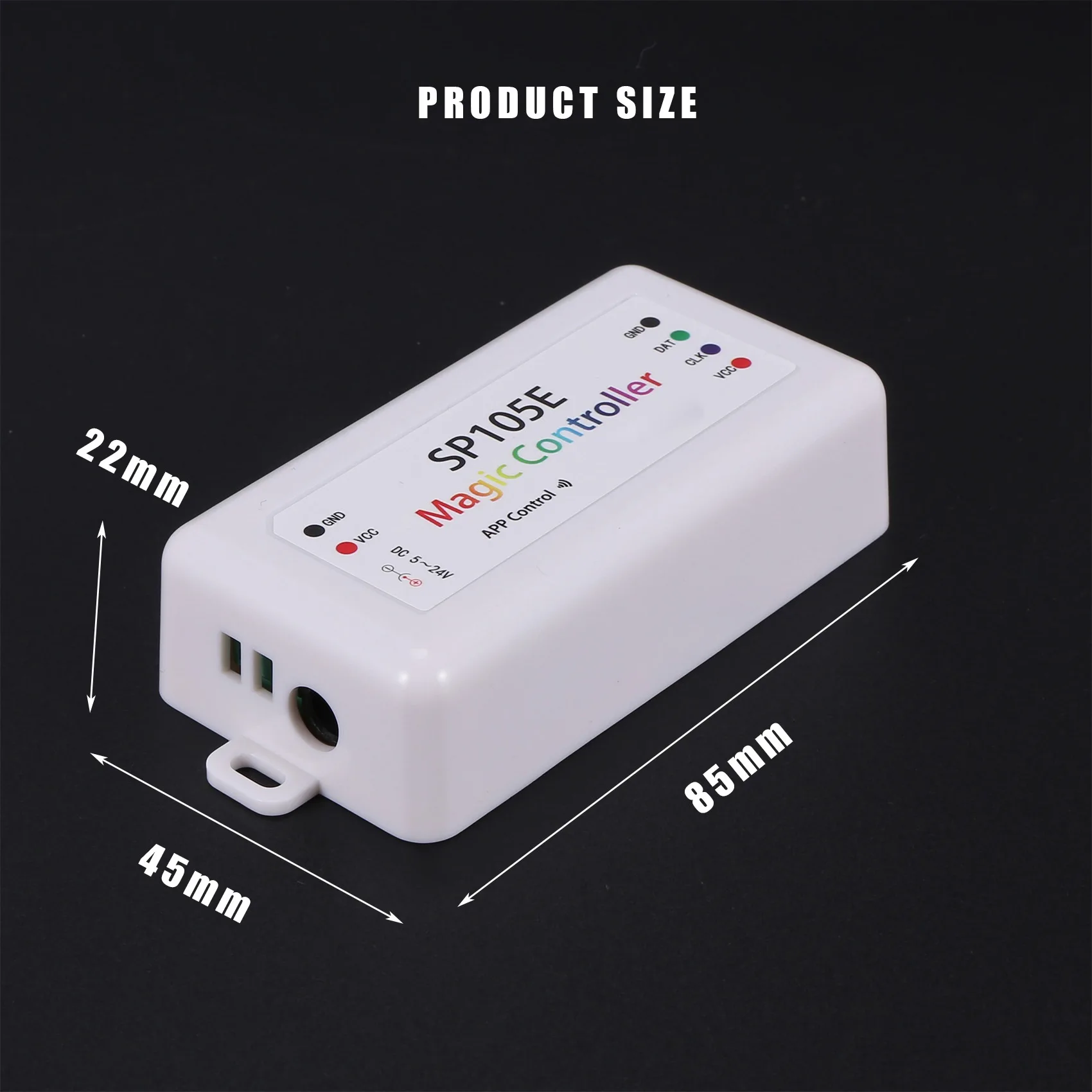 A01F-SP105E Wireless Bluetooth Controller APP WS2811 WS2812B WS2801 SK6812 APA102 Individually Addressable Programmable LED Stri