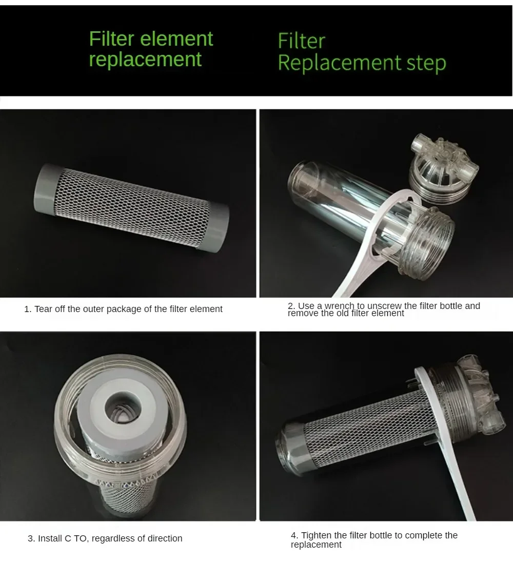 Универсальный 10-дюймовый фильтр для очистителя воды, сменный элемент для домашнего пищевого класса, уплотнение из активированного угля, передний фильтр