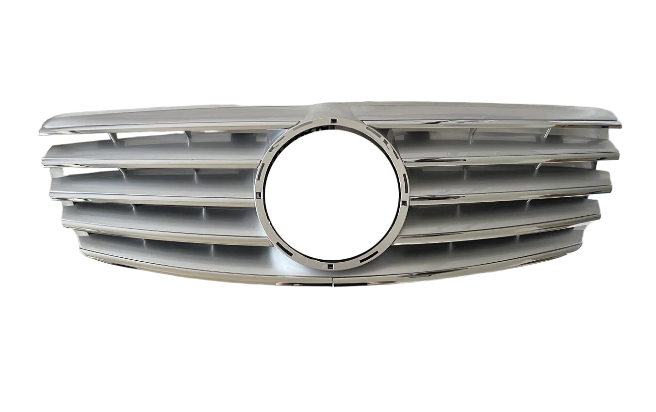 ABS Plastic Car Racing Front Bumper Upper Grille For Mercedes-Benz E-class W211 2002-2006 CL Style Black/Silver/Chrome/Flat