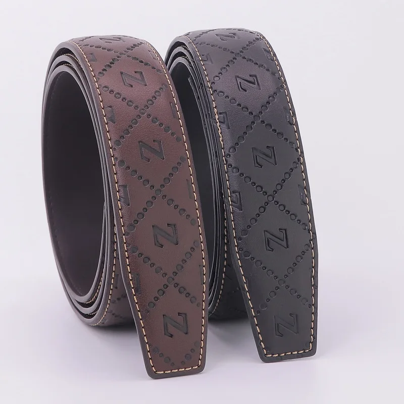 

New Headless Men's Leather Belt Without Head Casual Pants Belt Luxury Belt Designers Men