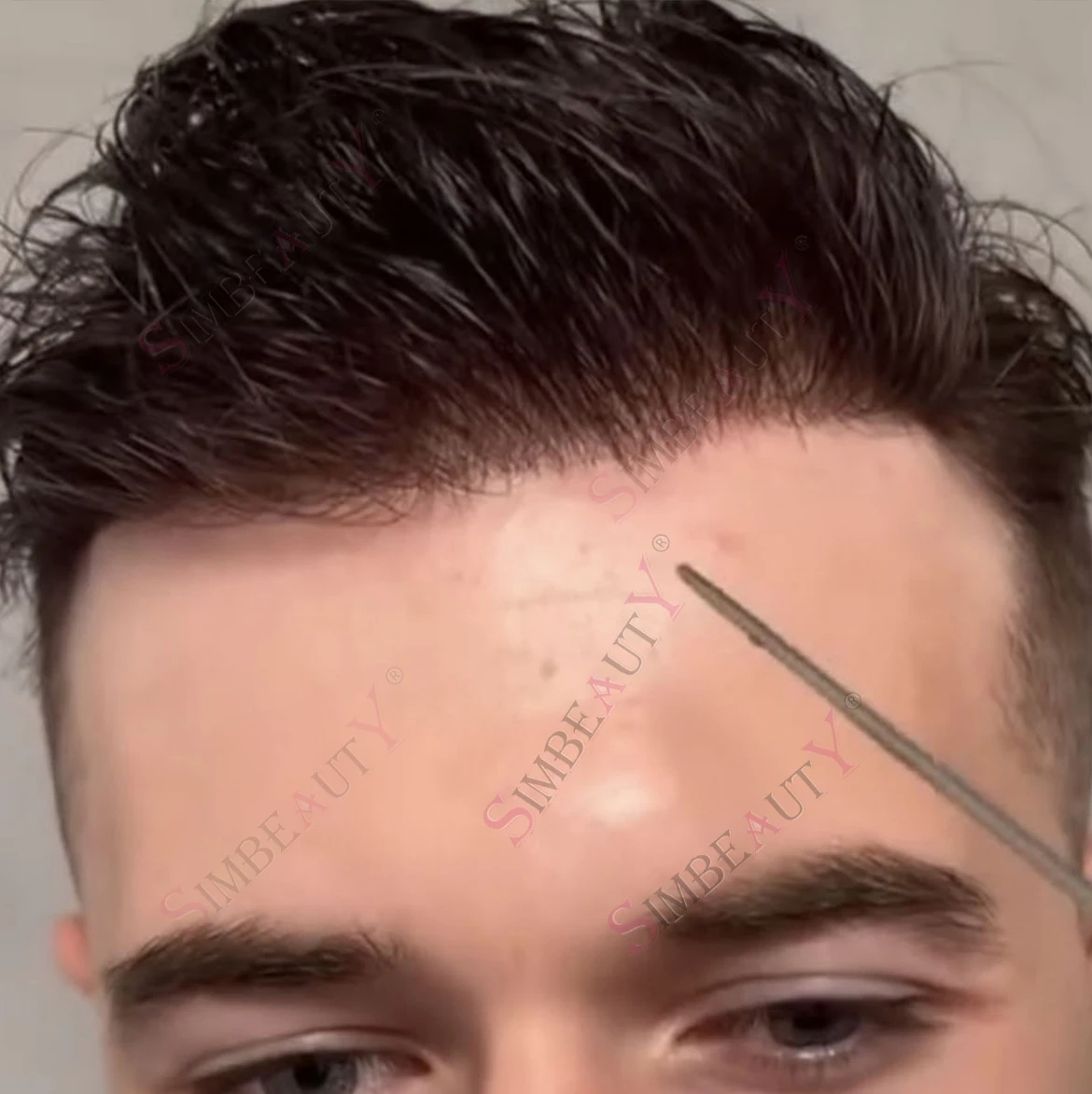 

Натуральная линия волос 1B20 1B80 1B65 Серый Супер прочный тонкий микрокожа Полный Pu Коричневый Мужской парик Человеческие волосы Мужская система Капиллярный протез