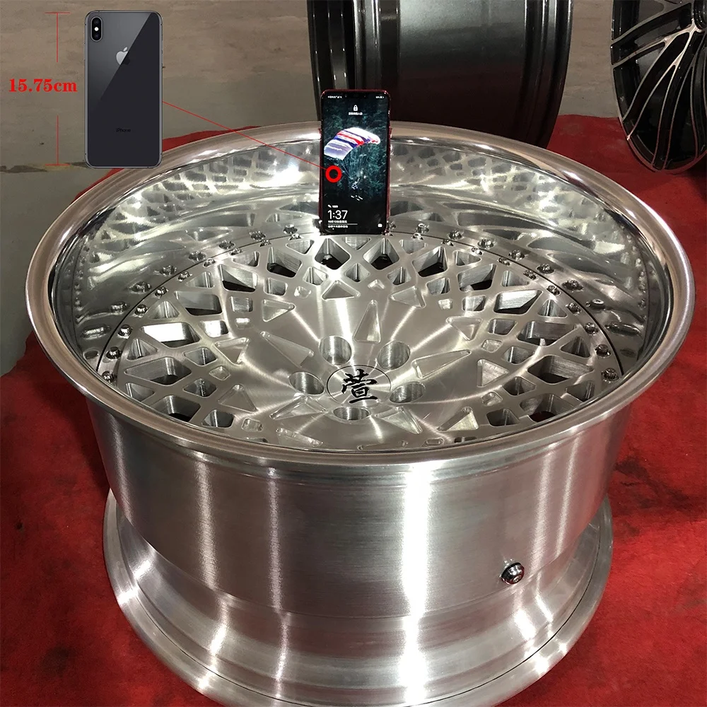 Two Piece Super Deep Lip Polish Brush Finishing Mesh Design 22 21 20 19 18 Inch Alloy Car Wheels for B MW