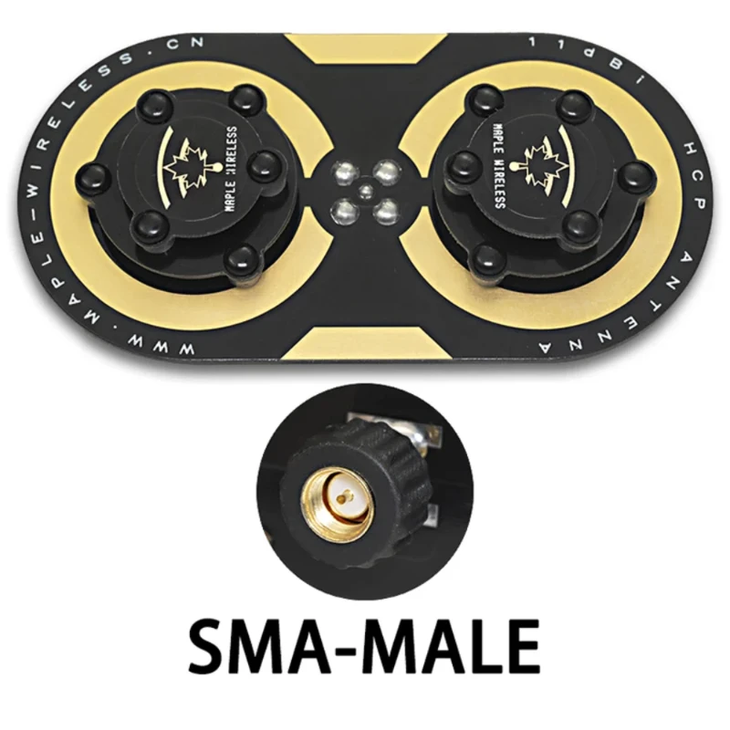 11dBi SMA Circularly Polarized Maple Leaf Antenna – 4.9/5.8GHz Dual‑Band for Fatshark / SKYZONE RC FPV Goggles view 3