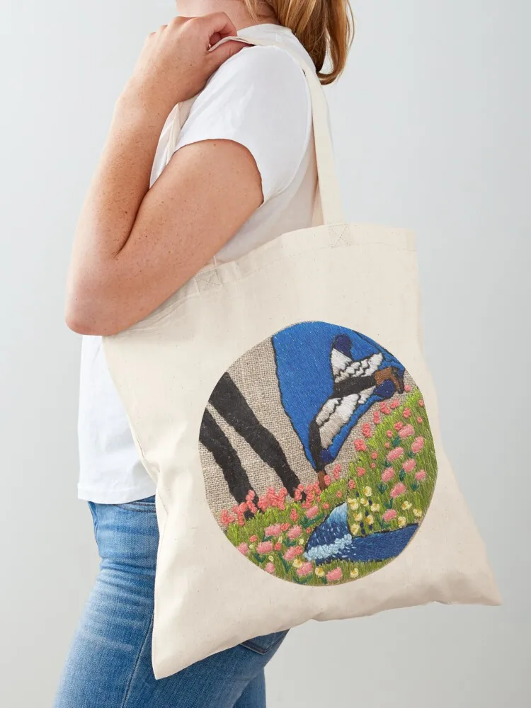 

Howl&x27;s Secret Garden embroidery Classic . Tote Bag canvas shopping bag custom bags tote bags aesthetic