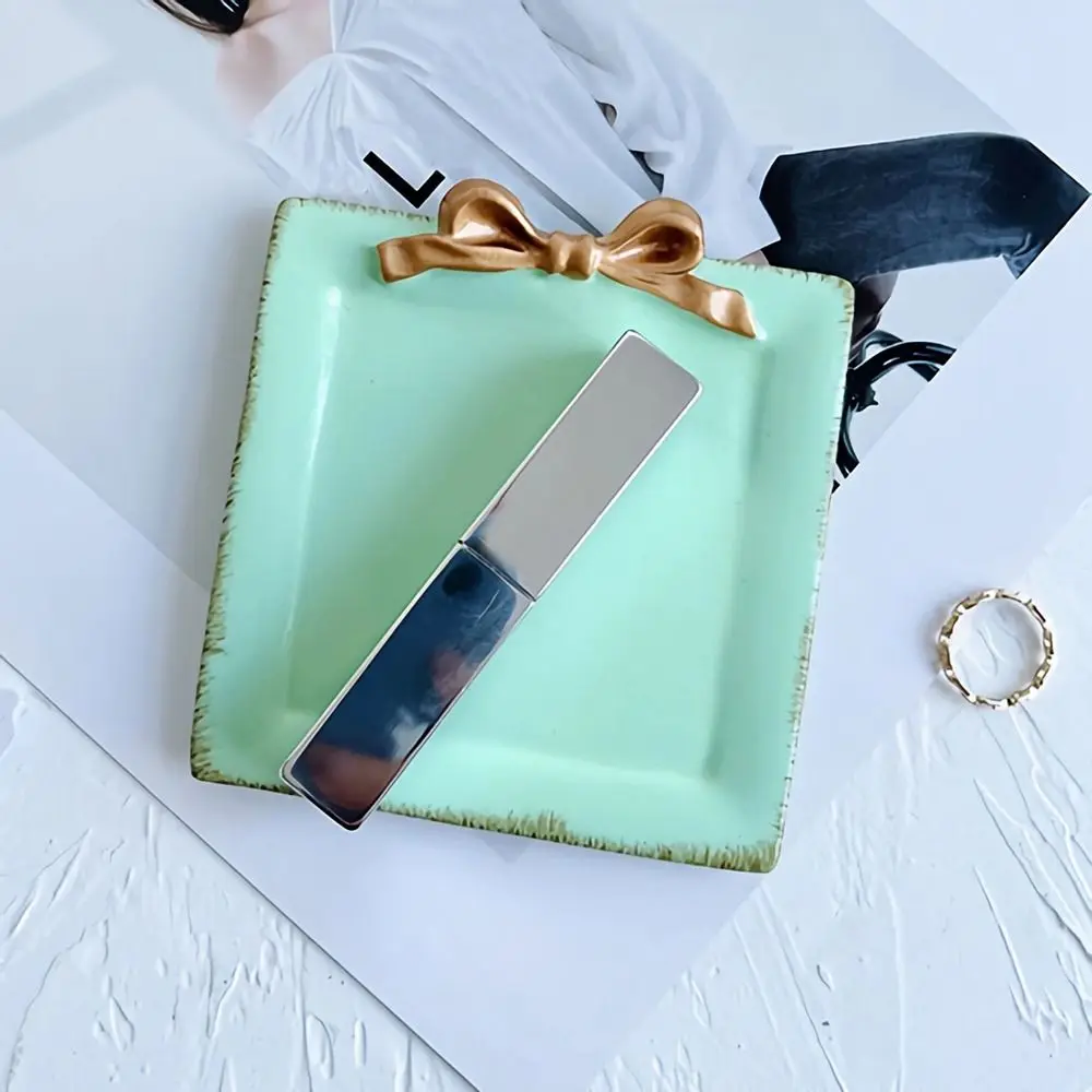 طبق مجوهرات مزخرف من الراتنج ، دعامة صور عتيقة ، صينية تخزين أقراط ، مستديرة ، مربعة ، عرض مجوهرات صغير ، جديدة