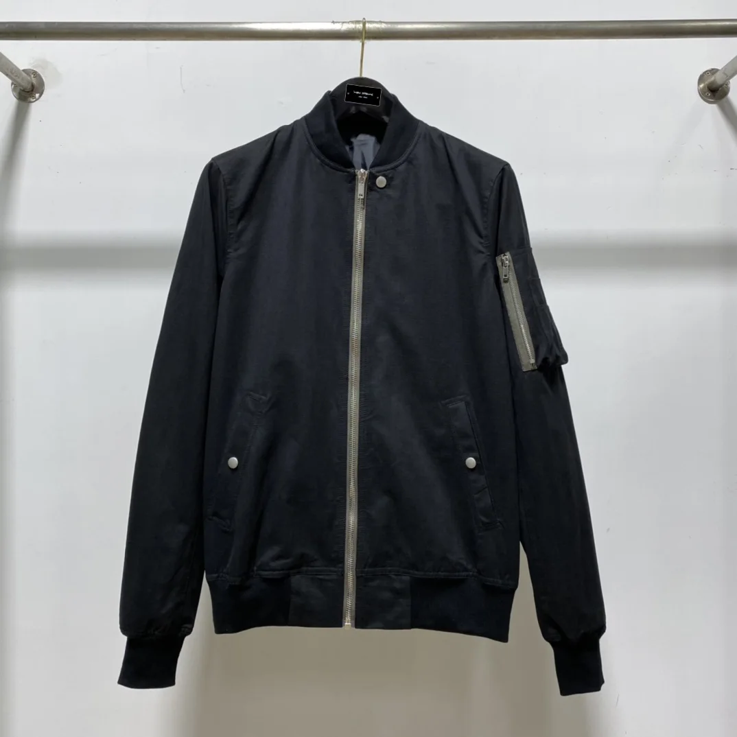 

Men Casual Jacket Coat Gothic Style Men's Clothing Autumn Zipper Flying Jacket Classic Men Solid Black Coat