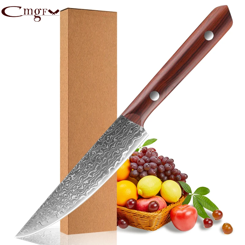

Нож для фруктов, 67-слойный дамасский стальной стальной домашний кухонный нож для очистки овощей, нож для нарезки, многофункциональный инструмент для приготовления пищи, Рамадан