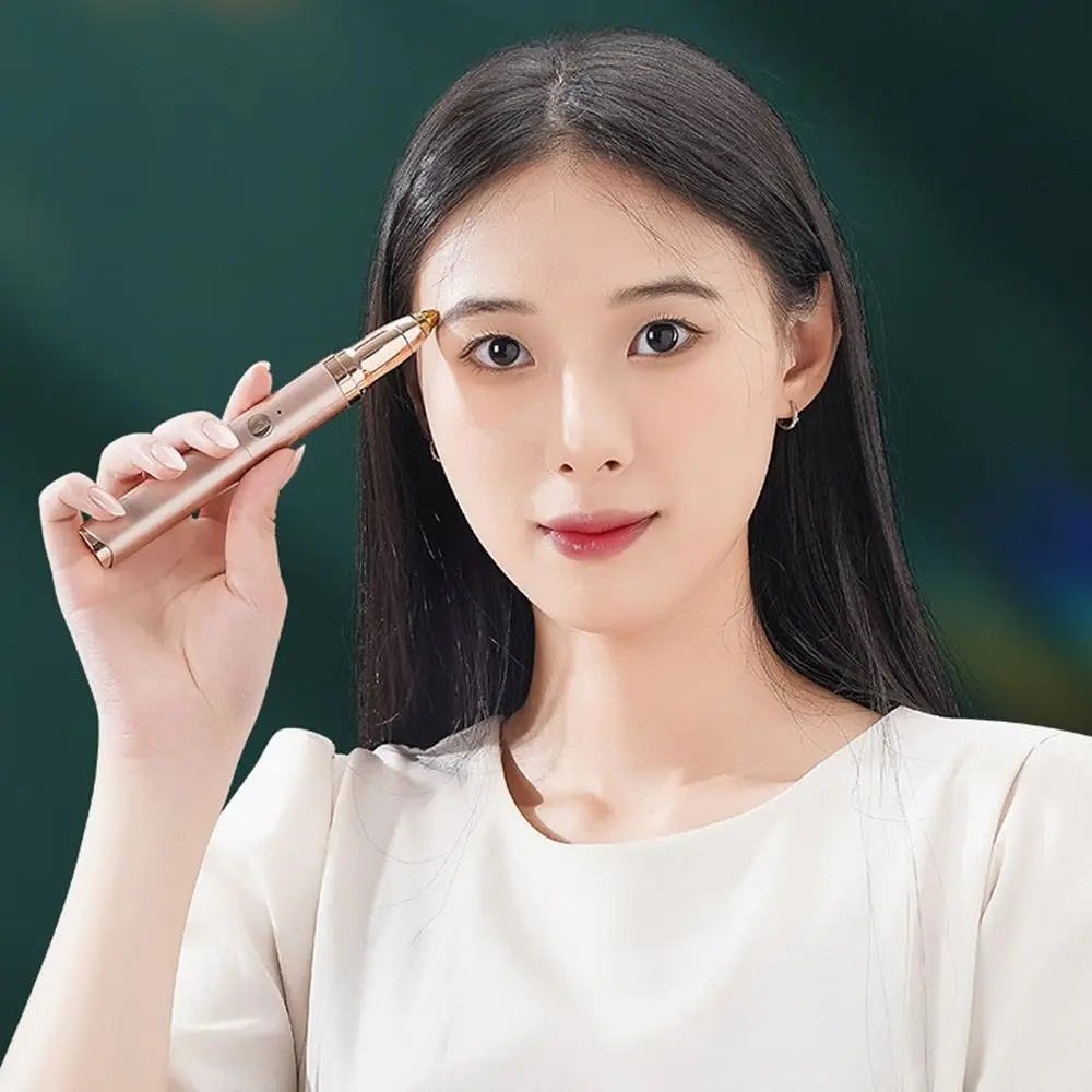 

Two-Gear Temperature Adjustment Electric Eyebrow Shaver Quick Heating Dual Head Automatic Eyebrow Trimmer Portable Anti-scald