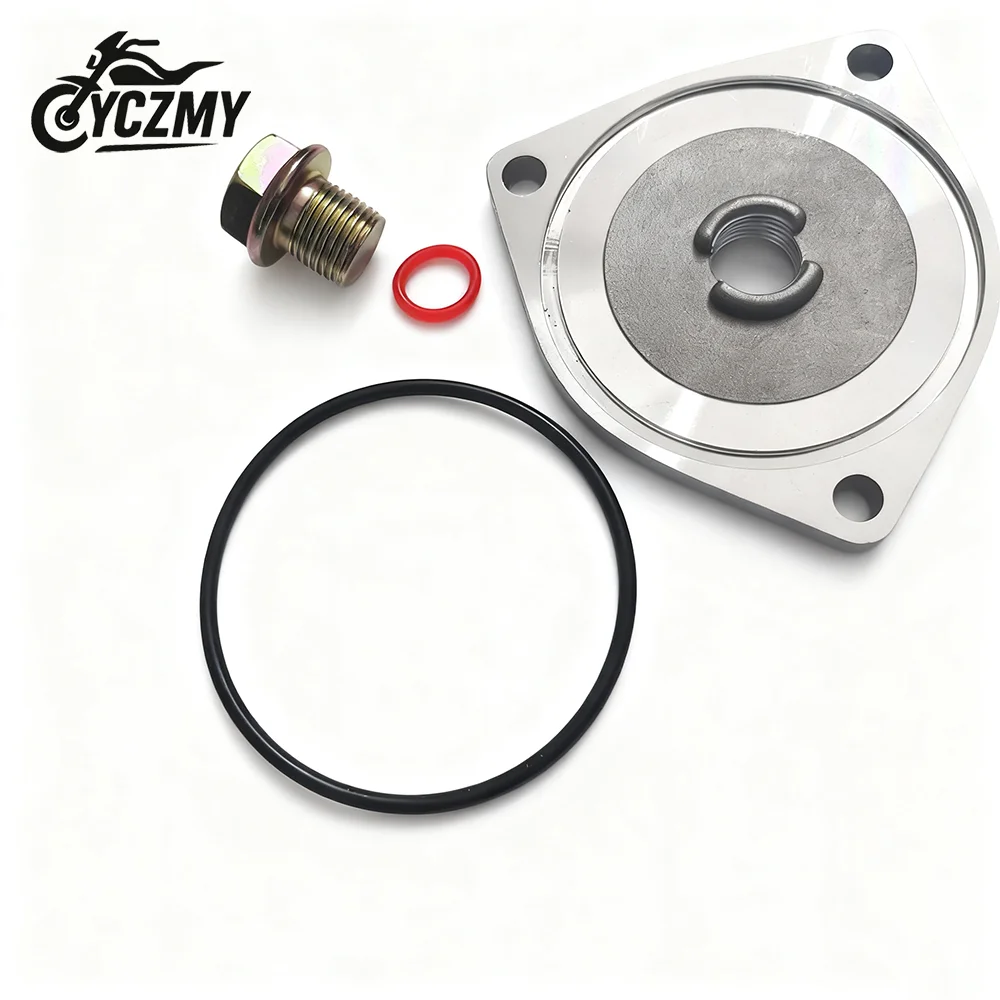 Tapón de drenaje de aceite para motocicleta Suzuki, cubierta de filtro, cubierta inferior de tornillo, placa triangular para GN125 GS125 EN125
