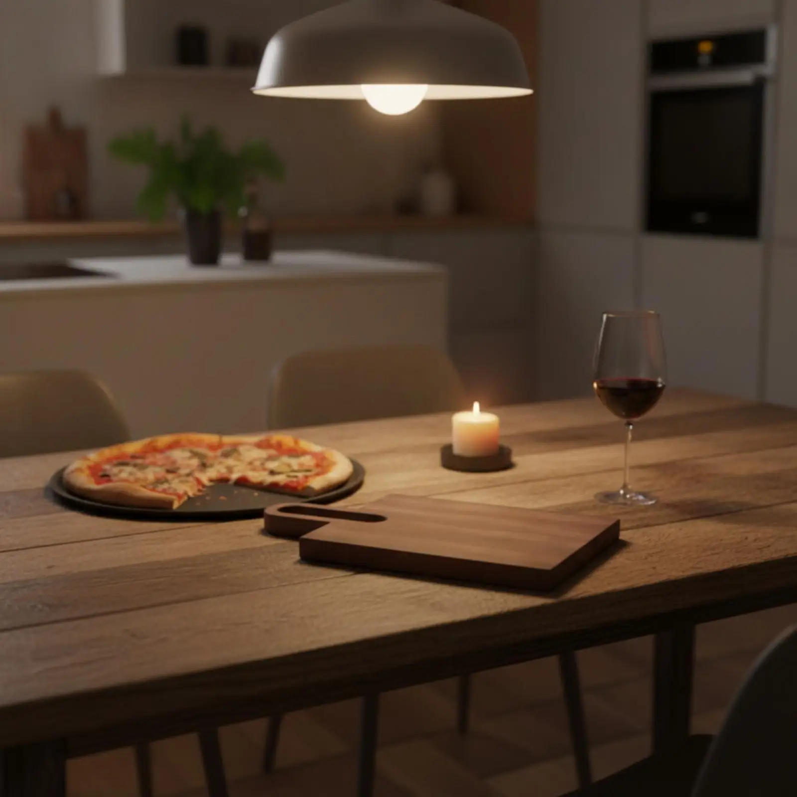 Planche de service de cuisine en bois massif avec poignée, plateau en bois pour hôtes, comptoir