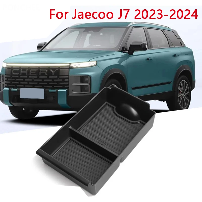 

Car Accessories For Chery Jaecoo J7 2024 2025 Armrest Storage Box Indoor Central Lower Layer Console Tray Stowing Tidying