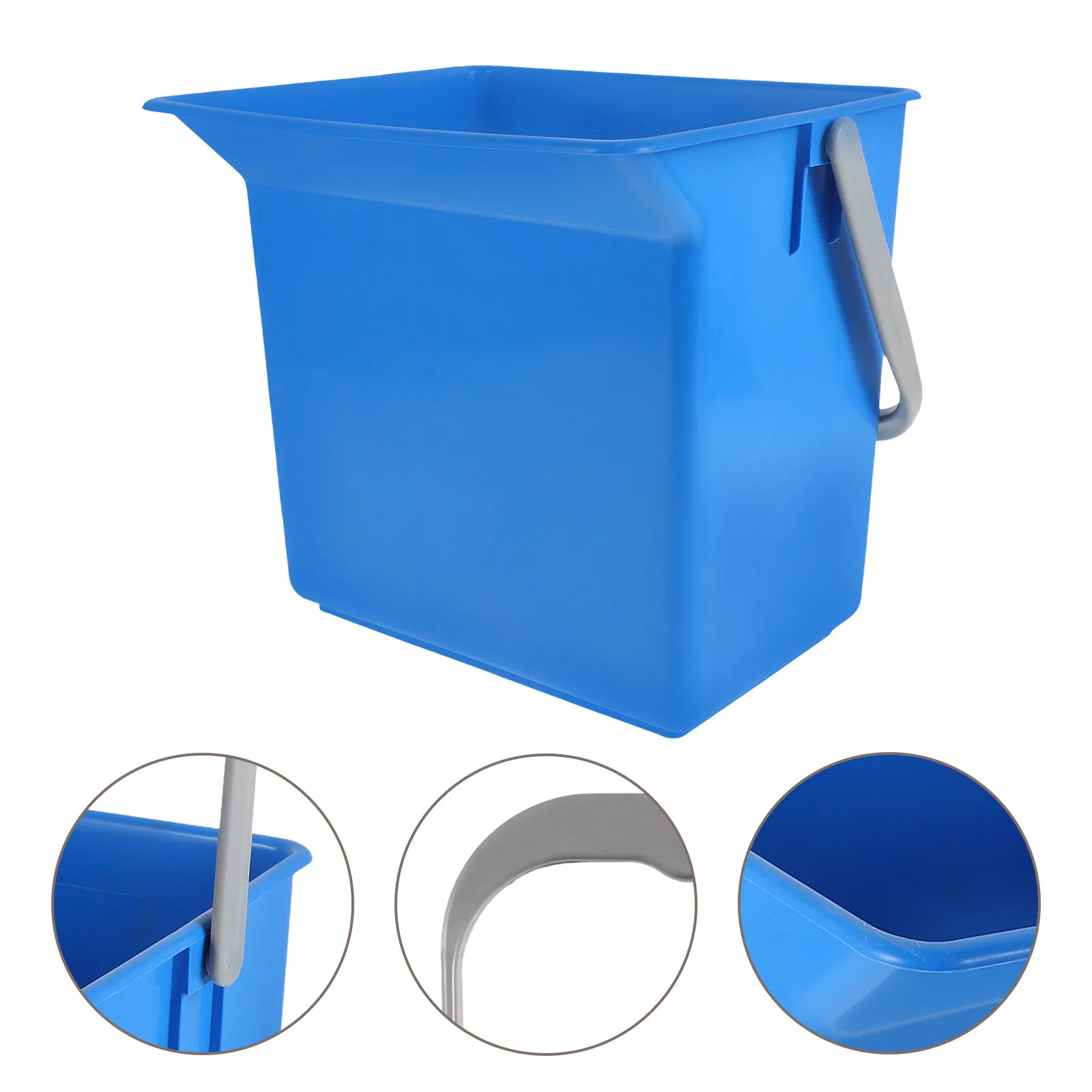 

Multi-Use Heavy Duty Plastic Cleaning Bucket with Measurement Markings Spout Handle for Car Trash Bin Household Office Window