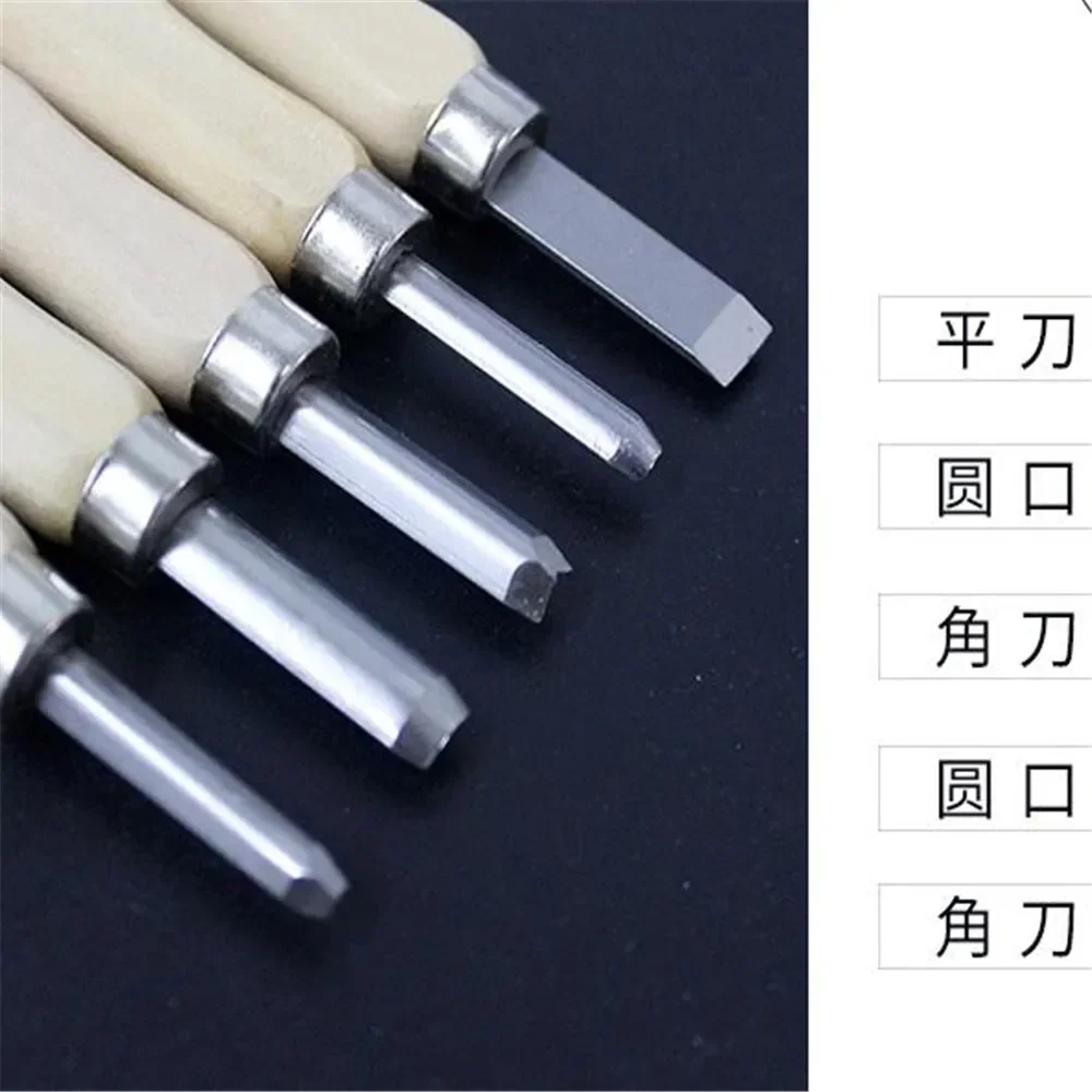 Juego de cuchillos para tallar madera, cuchillo de arte Hecho A Mano, corte de bloques de madera, cuchillo para tallar de goma, herramientas para trabajar la madera