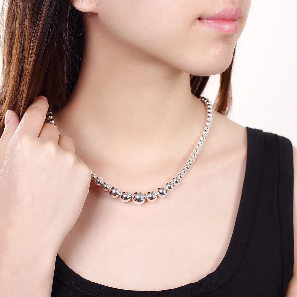 Nieuwe 925 Sterling Zilveren Armbanden Ketting Sieraden Set Voor Vrouwen Fijne Boeddha Kralen Mode Party Geschenken Meisje Student