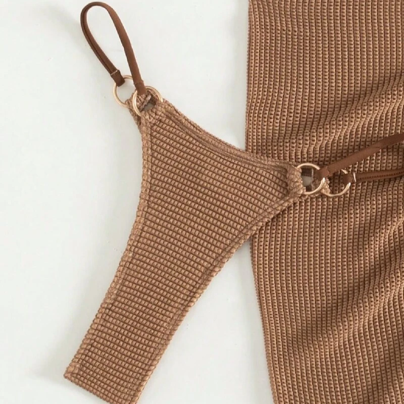 Sexy 3 peça conjunto de biquíni feminino halter push up sutiã saia maiô cobrir tanga roupa de banho biquini Куhrьник Ж браrien