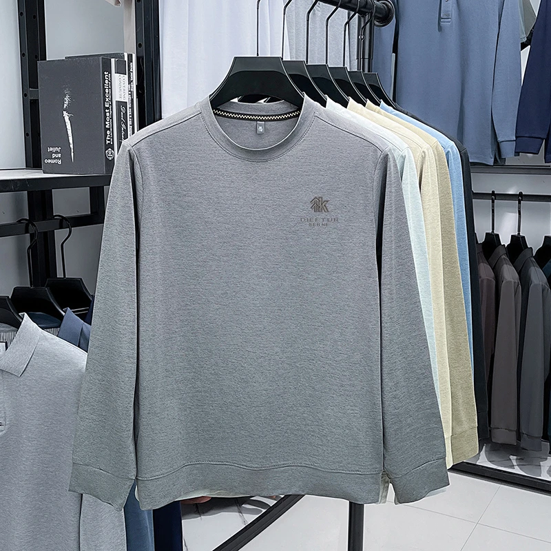 2026 Neues Herren-Basic-Sweatshirt aus Komfortablem, Atmungsaktivem Stoff mit Langen Ärmeln für Herbst und Winter – Detail 19