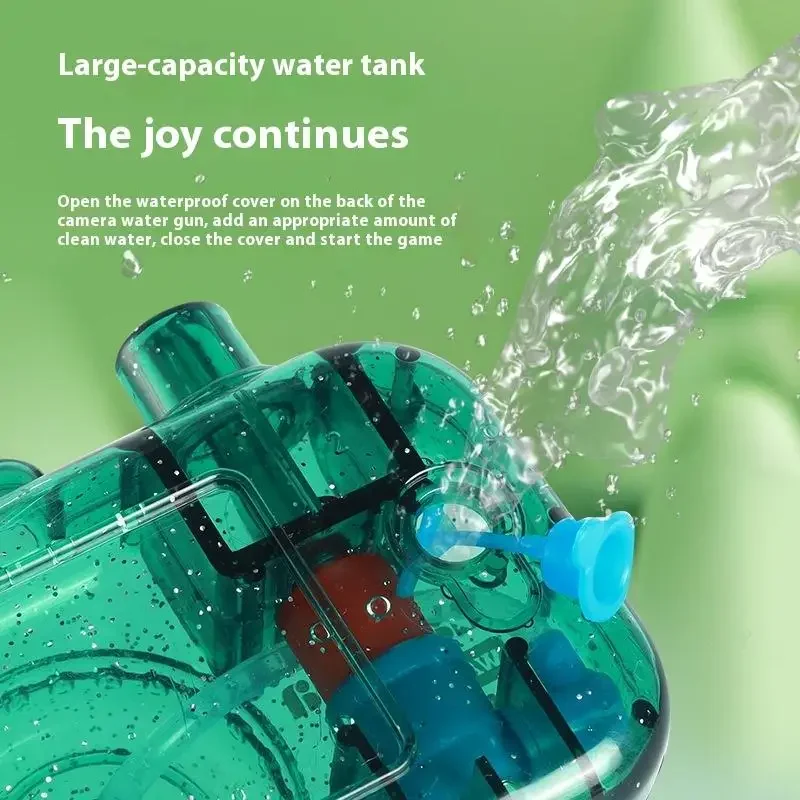 물총 여름 장난감 어린이를위한 카메라 장난감 만화 물총 야외 게임 여름 장난감 스포츠 파티 장난감 선물
